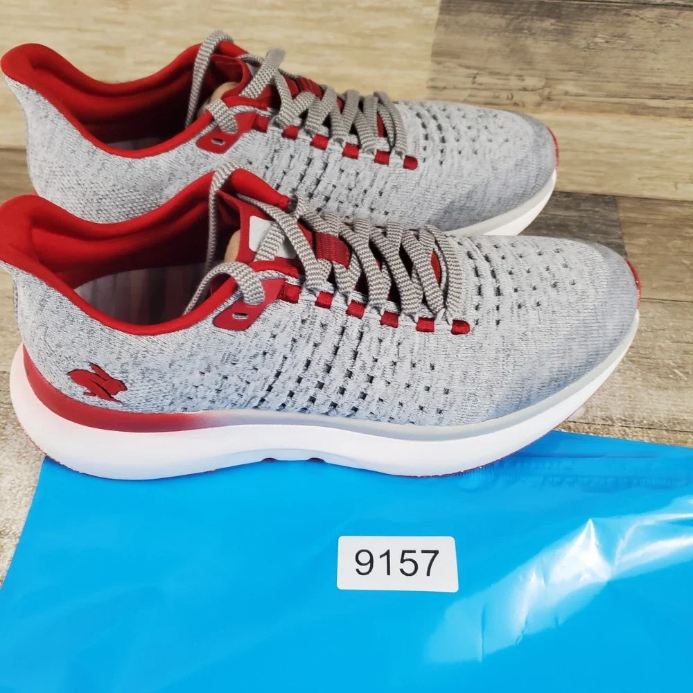 Runin Rabbit Mens Shoes Sz 9 Running Athletic Gray Scarlet Sage Sneakers